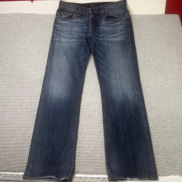 Fidelity Denim Other - Fidelity Denim Jimmy Straight‎ Leg Jeans 32 Windsor Blue Mens USA Made Designer